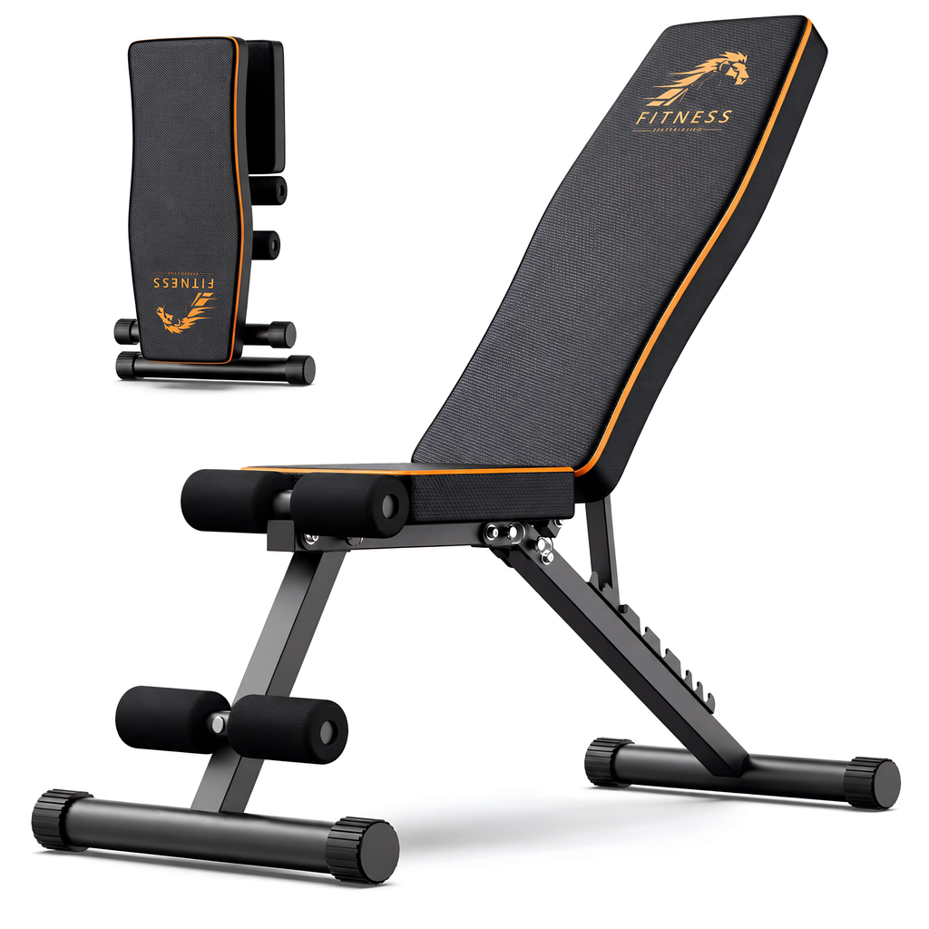 Banc de Musculation Pliable Multifonctionnel - Réglable & Inclinable - 300 kg
