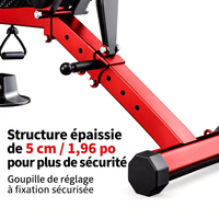 Banc de Musculation Pliable Polyvalent - Fitness & Force Maison