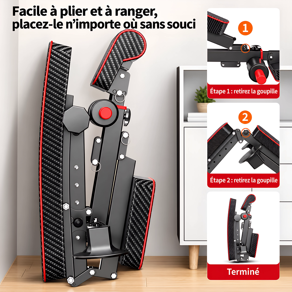 Banc de Musculation Pliable Polyvalent - Fitness & Force Maison