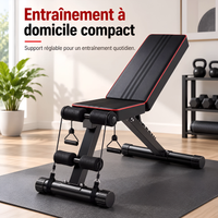 Banc de Musculation Réglable et Pliable – Multi-Positions, Entraînement Force Maison