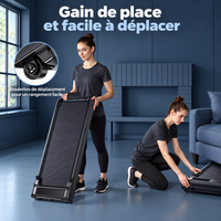 Tapis de Marche Pliable – Moteur 2.0HP, 1-6 km/h, Écran LED & Main Courante, Capacité 120 kg