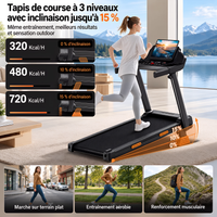 Tapis de Course Pliable UMAY SF20 – Moteur 3.0HP, Inclinaison 15%, Écran LED, Charge 180 kg