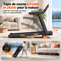 Tapis de Course Pliable UMAY SF20 – Moteur 3.0HP, Inclinaison 15%, Écran LED, Charge 180 kg