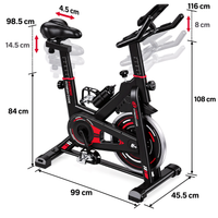 Vélo d'Exercice Stationnaire GartistGO – Volant 10 kg, Écran LCD, Résistance Réglable, 120 kg