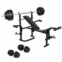 Ensemble Banc de Musculation + Haltères & Barre – 90 kg Inclus