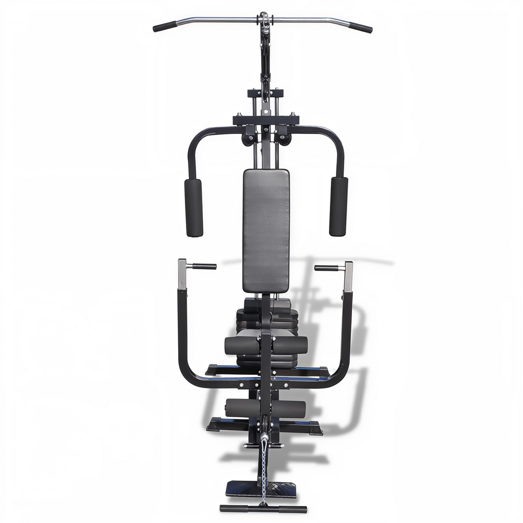 Banc de Musculation Multi-Postes – Poulies & Presse-Jambes