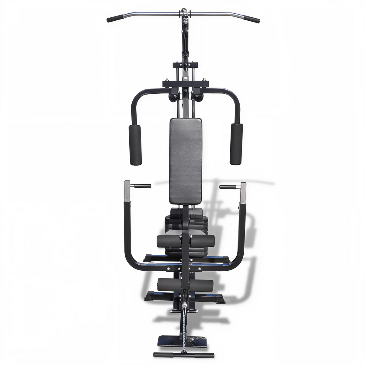 Banc de Musculation Multi-Postes – Poulies & Presse-Jambes