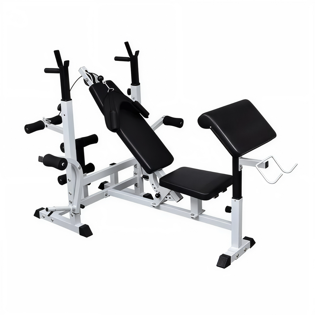 Station de Musculation Multifonction – 4 Postes Réglables