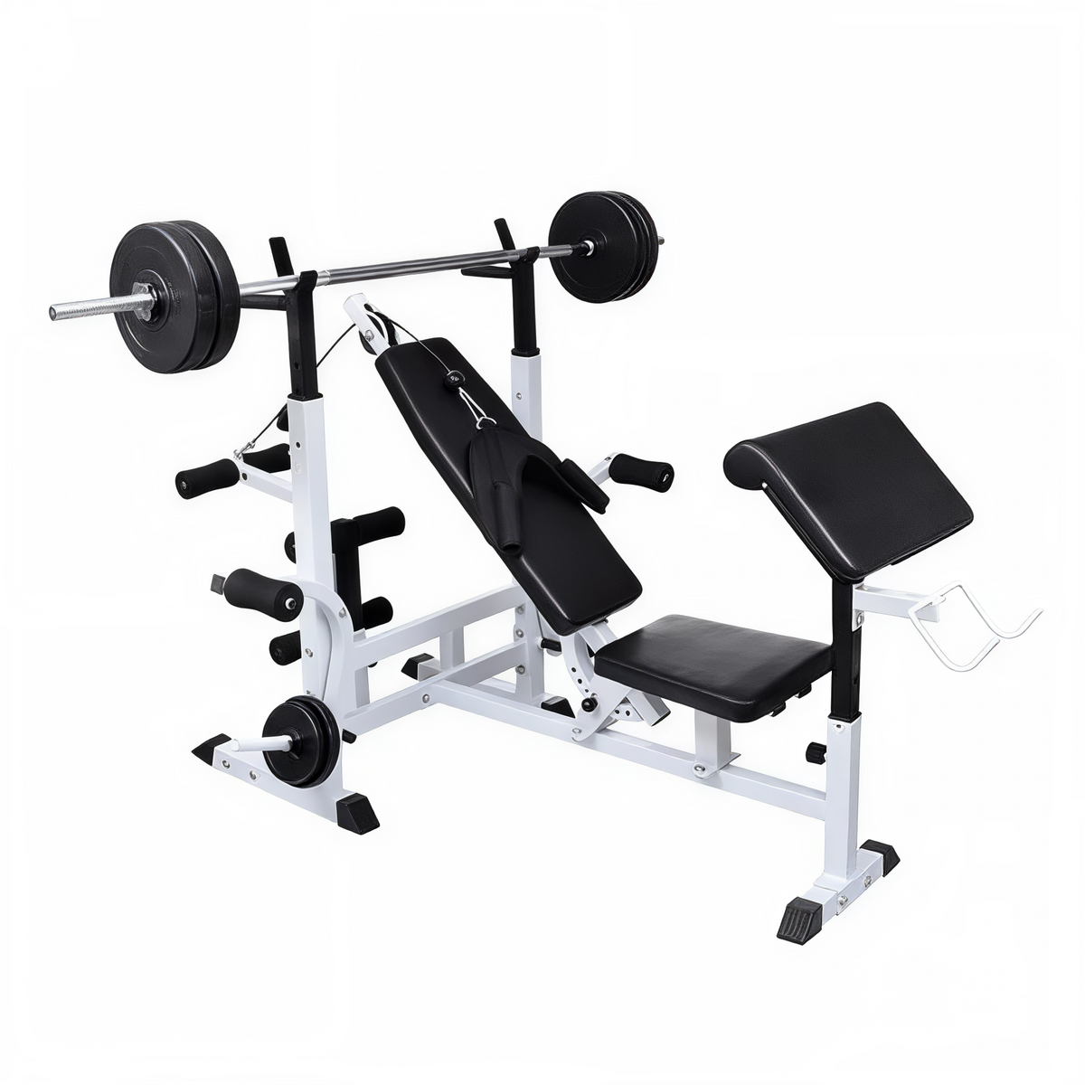 Station de Musculation Multifonction – 4 Postes Réglables