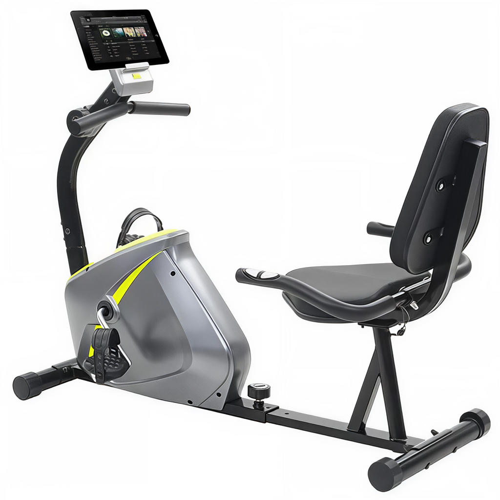 Vélo d'Appartement Semi-Allongé Premium – Résistance Magnétique & Écran LCD